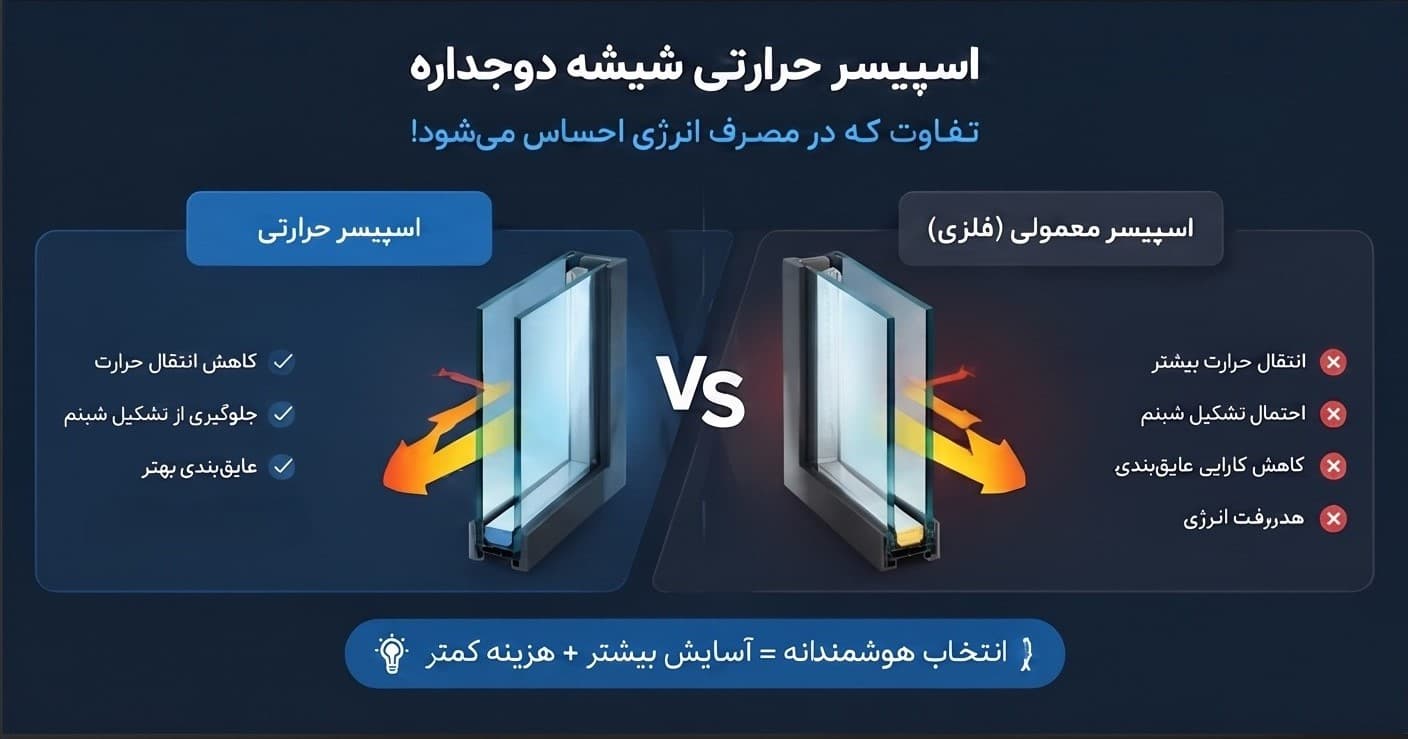 اسپیسر حرارتی شیشه دوجداره