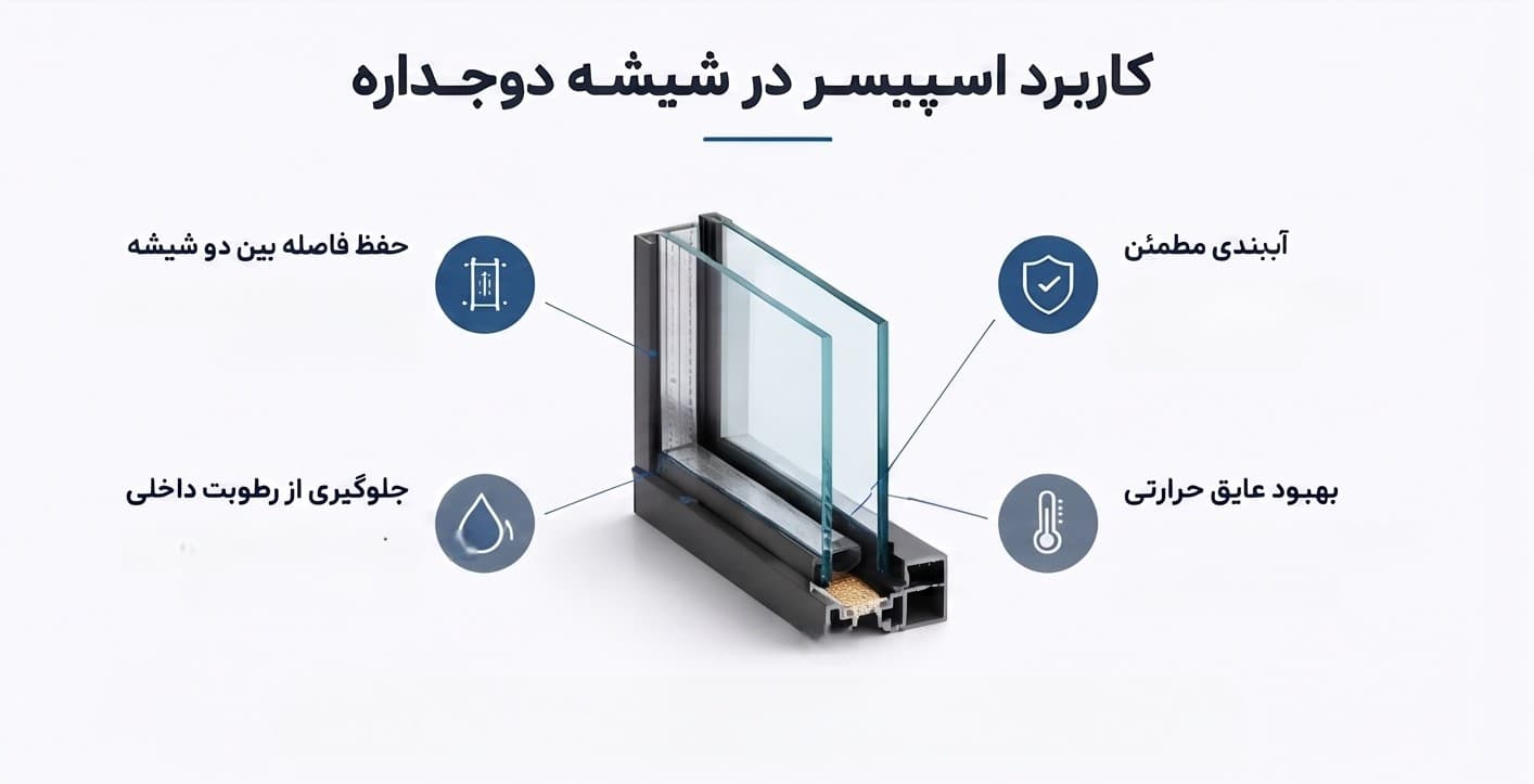 کاربرد اسپیسر در شیشه دوجداره