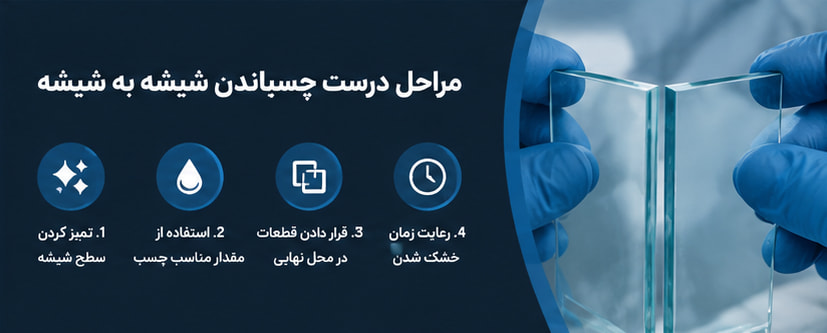 نکات مهم برای چسباندن دو قطعه شیشه